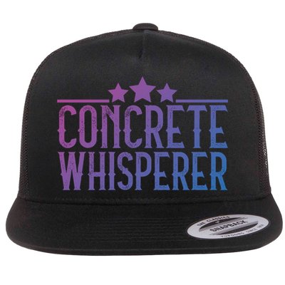 Concrete Whisperer Construction Worker Gift Flatbill Hat