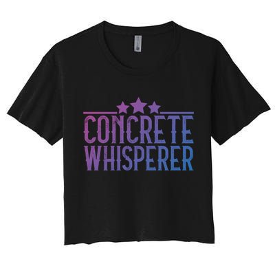 Concrete Whisperer Construction Worker Gift Crop Top