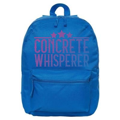 Concrete Whisperer Construction Worker Gift 16 in Basic Backpack