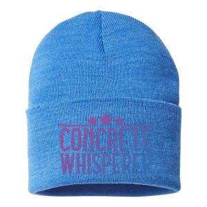 Concrete Whisperer Construction Worker Gift Sustainable Knit Beanie