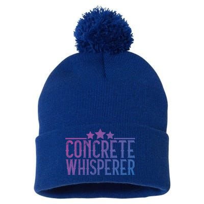 Concrete Whisperer Construction Worker Gift Pom Pom 12in Knit Beanie