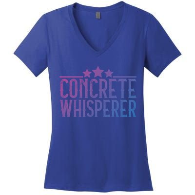 Concrete Whisperer Construction Worker Gift Women's V-Neck T-Shirt