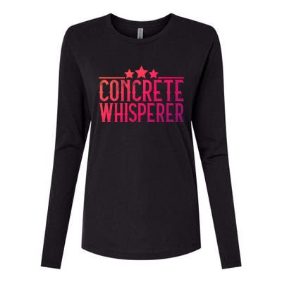 Concrete Whisperer Construction Worker Gift Womens Cotton Relaxed Long Sleeve T-Shirt