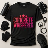 Concrete Whisperer Construction Worker Gift Cooling Performance Crew T-Shirt