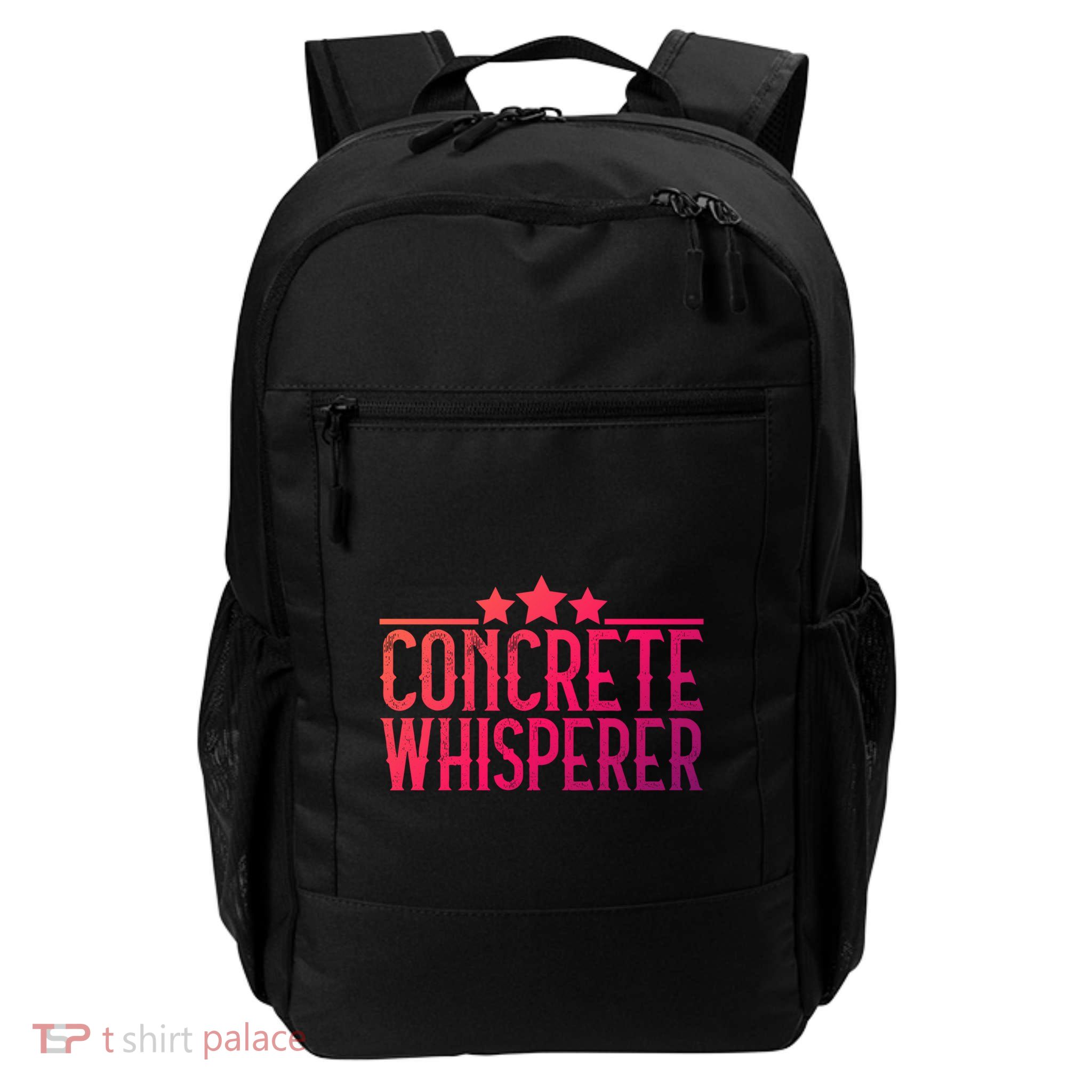 Concrete Whisperer Construction Worker Gift Backpack