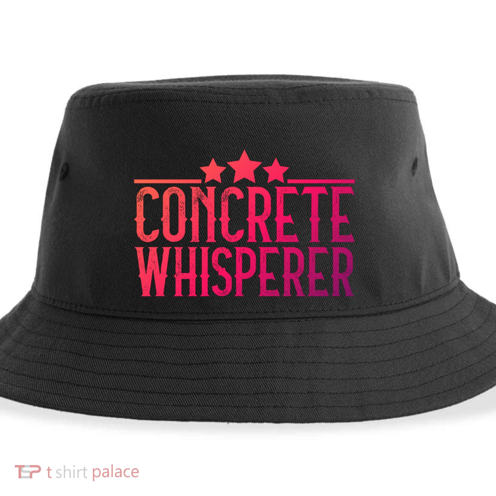 Concrete Whisperer Construction Worker Gift Sustainable Bucket Hat