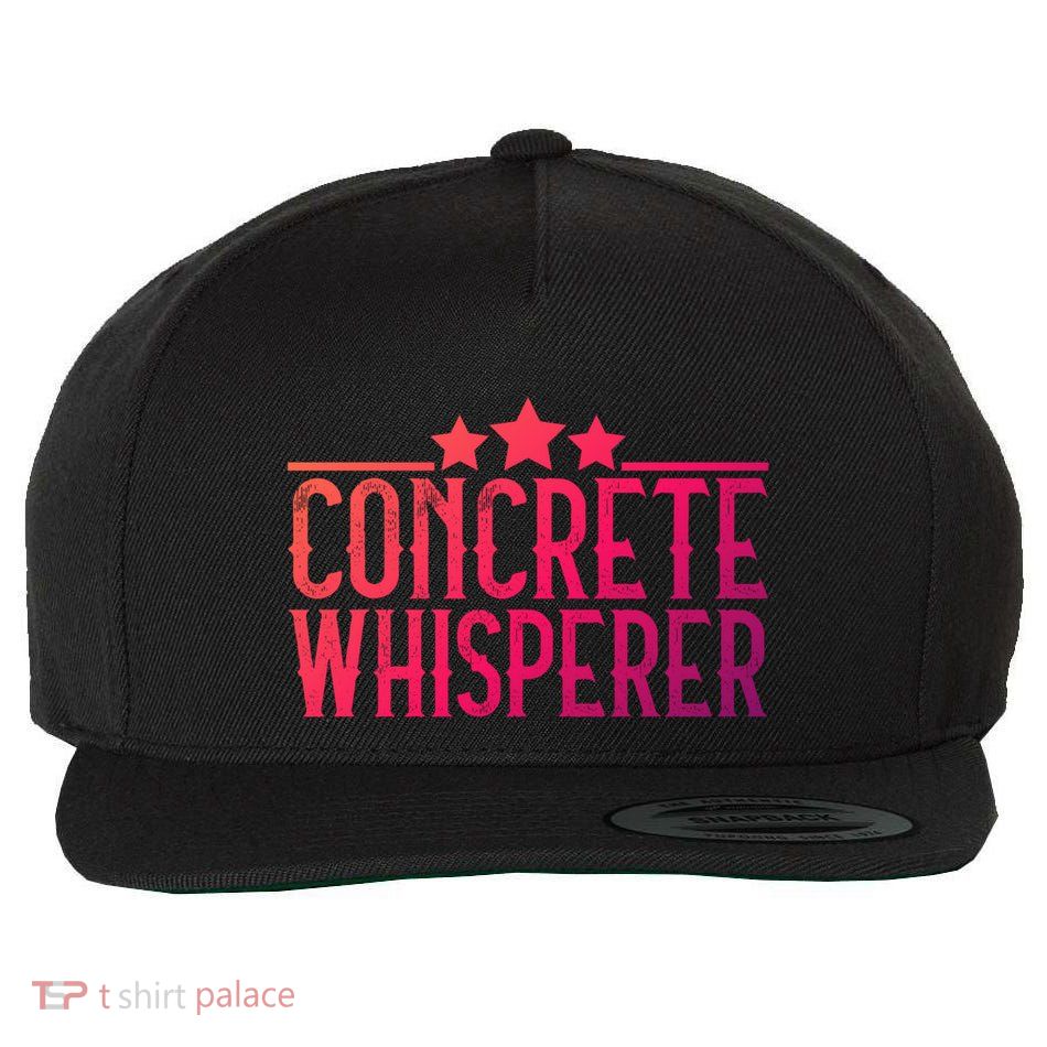 Concrete Whisperer Construction Worker Gift Wool Snapback Cap