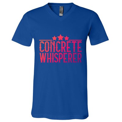 Concrete Whisperer Construction Worker Gift V-Neck T-Shirt