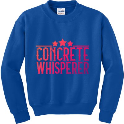 Concrete Whisperer Construction Worker Gift Kids Sweatshirt