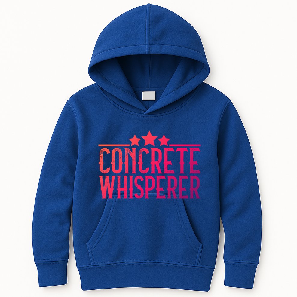 Concrete Whisperer Construction Worker Gift Kids Hoodie