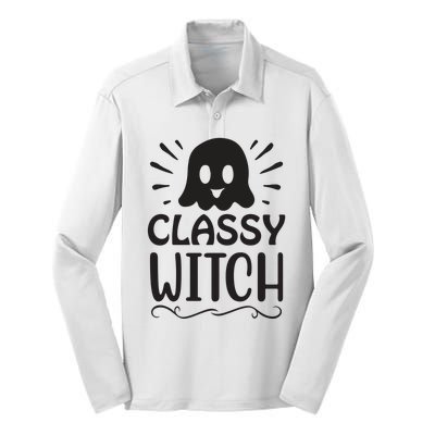 Classy Witch Silk Touch Performance Long Sleeve Polo