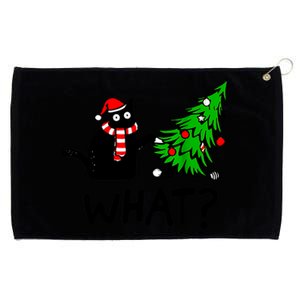 Cat What Christmas Murderous Black Cat Pushing Christmas Gift Grommeted Golf Towel