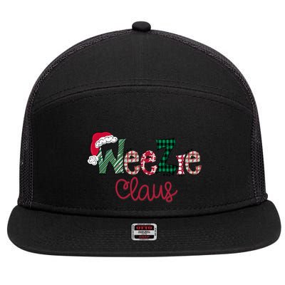 Christmas Weezie Claus Pajama Suit Santa Hat Xmas 7 Panel Mesh Trucker Snapback Hat