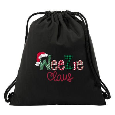 Christmas Weezie Claus Pajama Suit Santa Hat Xmas Drawstring Bag