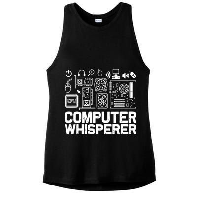 Computer Whisperer Ladies PosiCharge Tri-Blend Wicking Tank