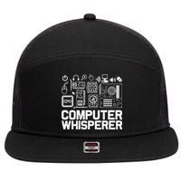 Computer Whisperer 7 Panel Mesh Trucker Snapback Hat