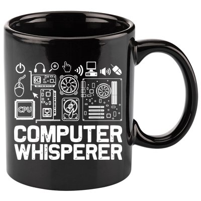 Computer Whisperer 11oz C Handle Ceramic Mug