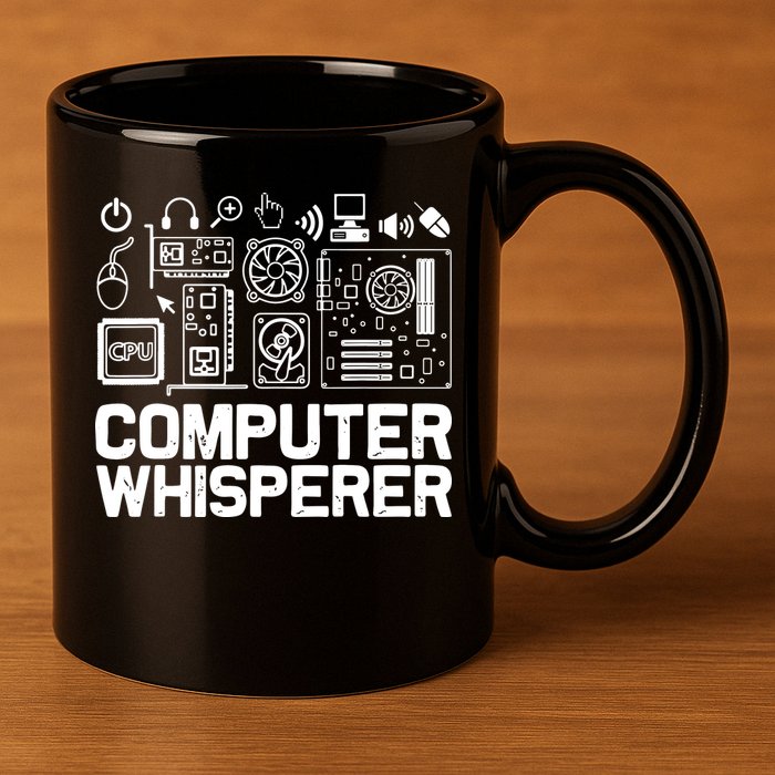 Computer Whisperer 11oz C Handle Ceramic Mug