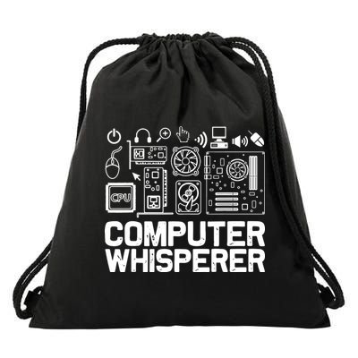 Computer Whisperer Drawstring Bag