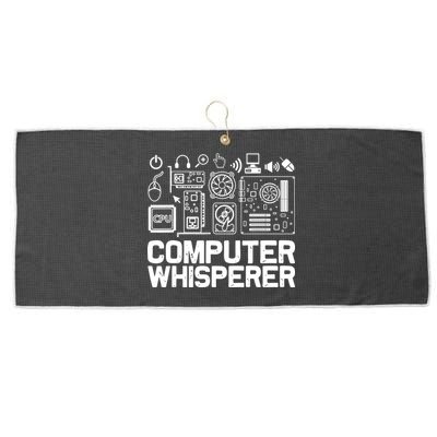 Computer Whisperer Large Microfiber Waffle Golf Towel