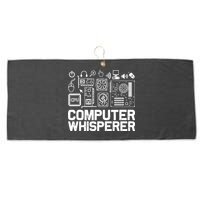 Computer Whisperer Large Microfiber Waffle Golf Towel