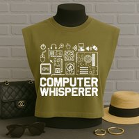 Computer Whisperer Garment-Dyed Women's Muscle Tee