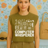 Computer Whisperer Garment-Dyed Women's Muscle Tee