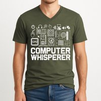 Computer Whisperer V-Neck T-Shirt