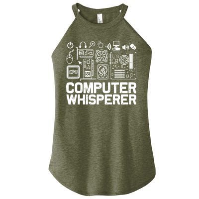 Computer Whisperer Women's Perfect Tri Rocker Tank