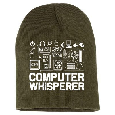 Computer Whisperer Short Acrylic Beanie