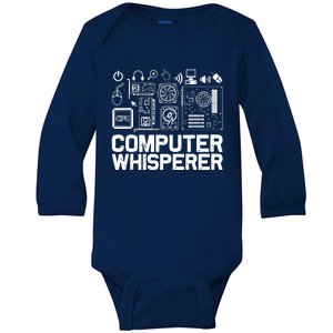 Computer Whisperer Baby Long Sleeve Bodysuit