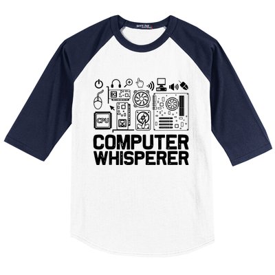 Computer Whisperer Baseball Sleeve Shirt