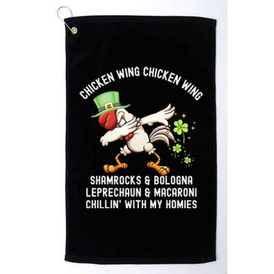 Chicken Wing Chicken Wing Song Hot Dog Bologna St Pattys Day Platinum Collection Golf Towel