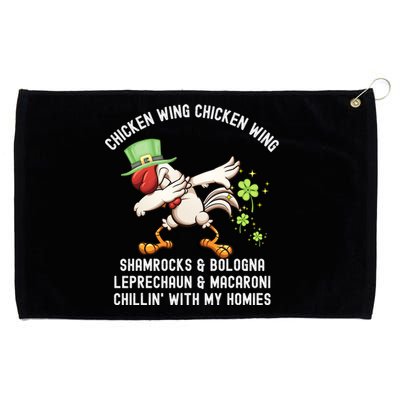 Chicken Wing Chicken Wing Song Hot Dog Bologna St Pattys Day Grommeted Golf Towel