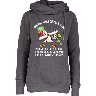 Chicken Wing Chicken Wing Song Hot Dog Bologna St Pattys Day Womens Funnel Neck Pullover Hood