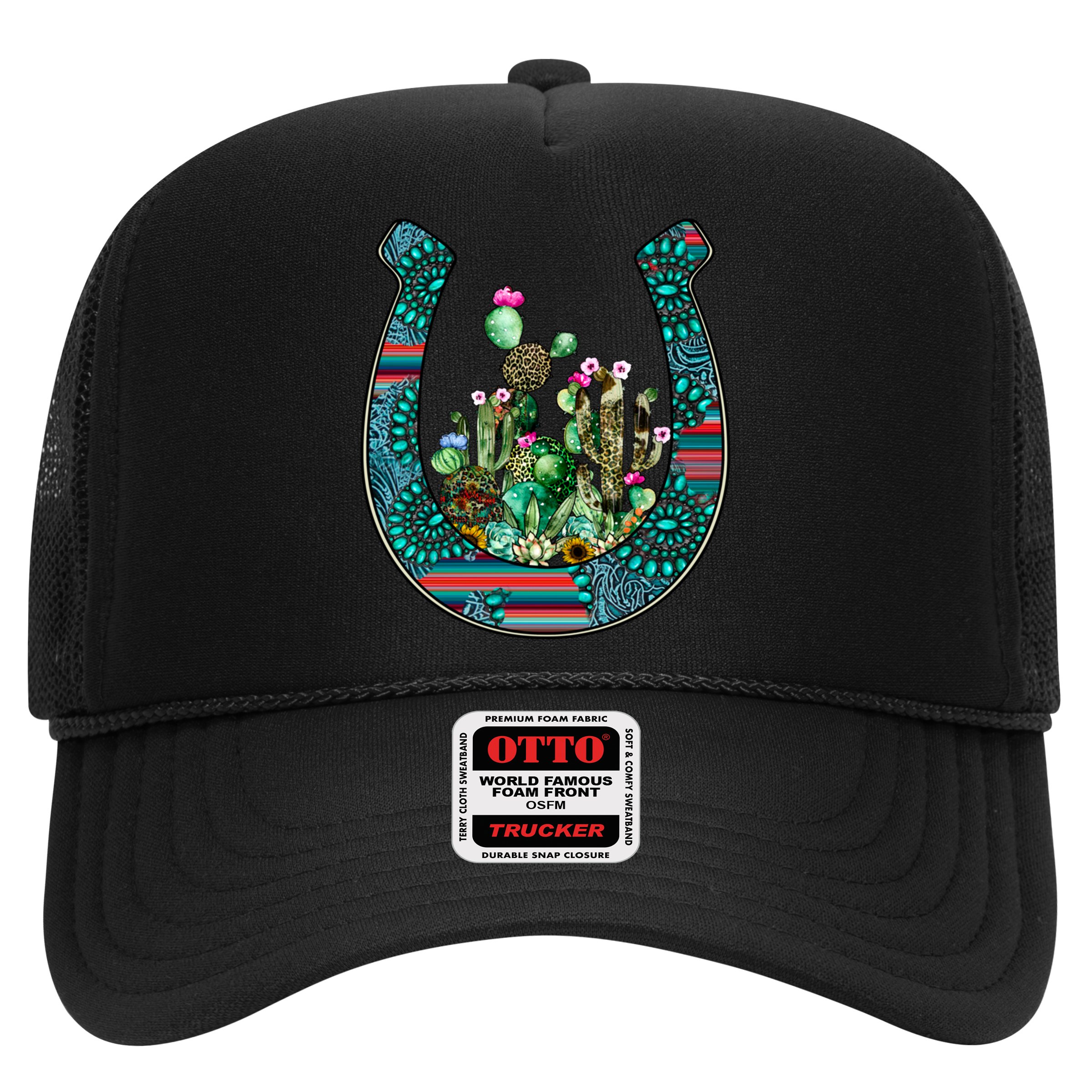Country Western Cactus Sunflower Horseshoe Gift Hat