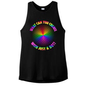 Colorful What Can You Create With Just A Dot Ladies PosiCharge Tri-Blend Wicking Tank