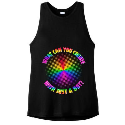 Colorful What Can You Create With Just A Dot Ladies PosiCharge Tri-Blend Wicking Tank