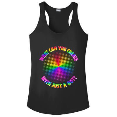 Colorful What Can You Create With Just A Dot Ladies PosiCharge Competitor Racerback Tank