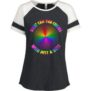 Colorful What Can You Create With Just A Dot Enza Ladies Jersey Colorblock Tee