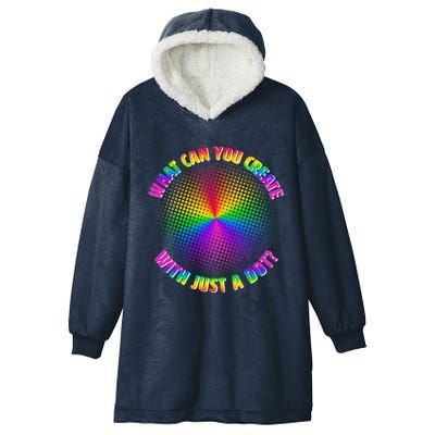 Colorful What Can You Create With Just A Dot Hooded Wearable Blanket
