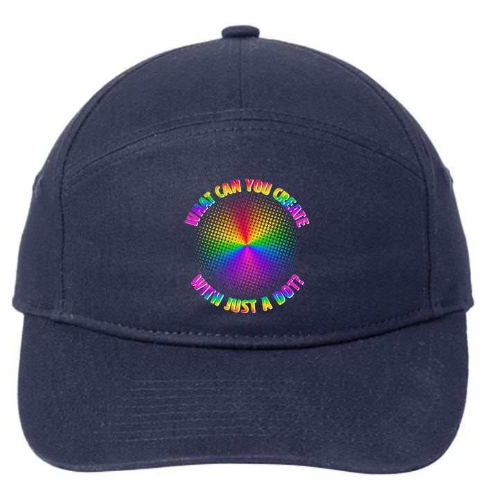Colorful What Can You Create With Just A Dot 7-Panel Snapback Hat