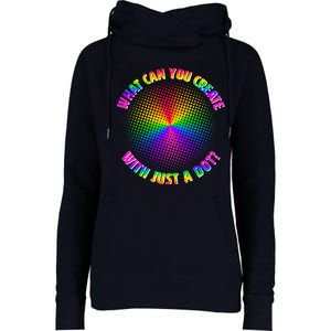 Colorful What Can You Create With Just A Dot Womens Funnel Neck Pullover Hood