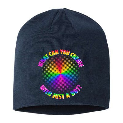 Colorful What Can You Create With Just A Dot Sustainable Beanie
