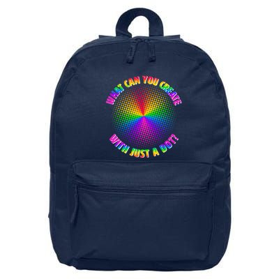 Colorful What Can You Create With Just A Dot 16 in Basic Backpack