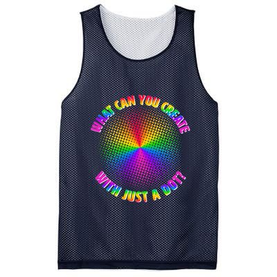 Colorful What Can You Create With Just A Dot Mesh Reversible Basketball Jersey Tank