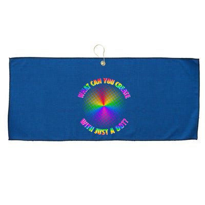 Colorful What Can You Create With Just A Dot Large Microfiber Waffle Golf Towel