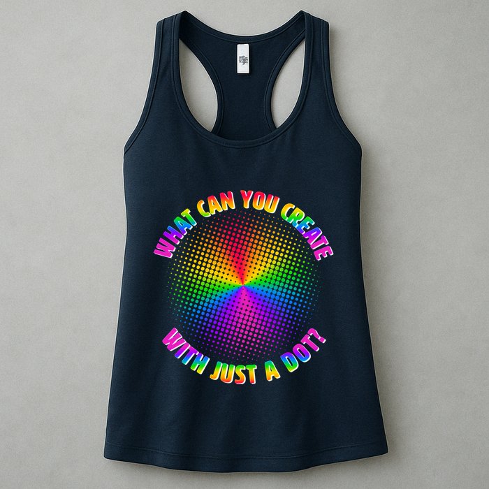 Colorful What Can You Create With Just A Dot Womens Tank Top