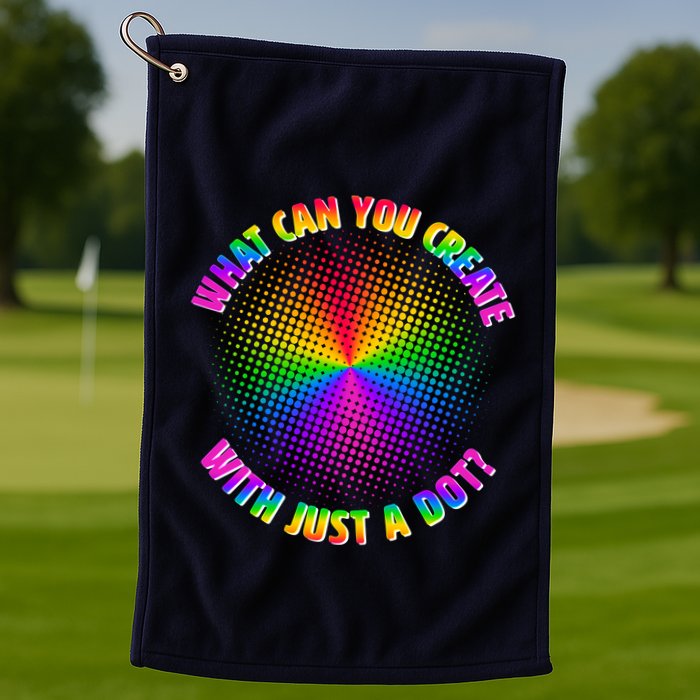 Colorful What Can You Create With Just A Dot Golf Towel
