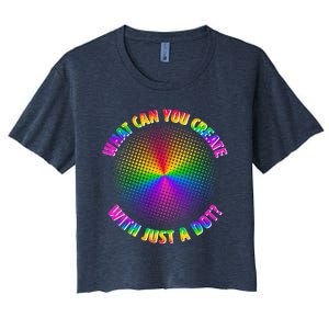 Colorful What Can You Create With Just A Dot Women's Crop Top Tee